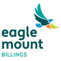 Logotipo de Eagle Mount Billings sobre fondo blanco