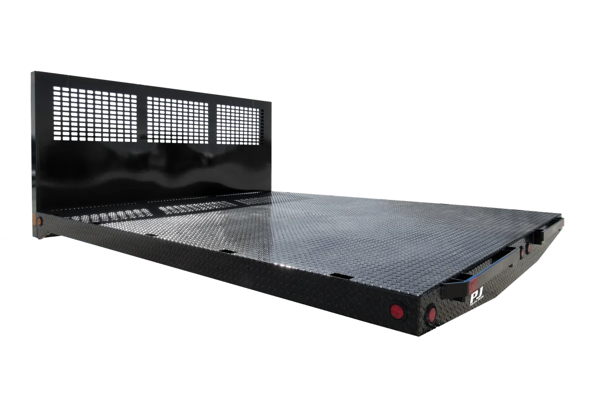 pj trailers black platform steel flatbed